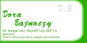 dora bajnoczy business card